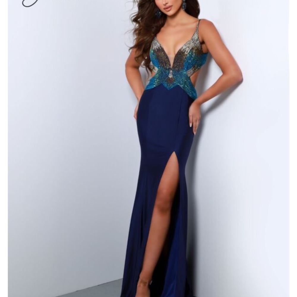 Johnathan Kayne Royal Blue Sequin Prom/Pagenat Dress size 0-2